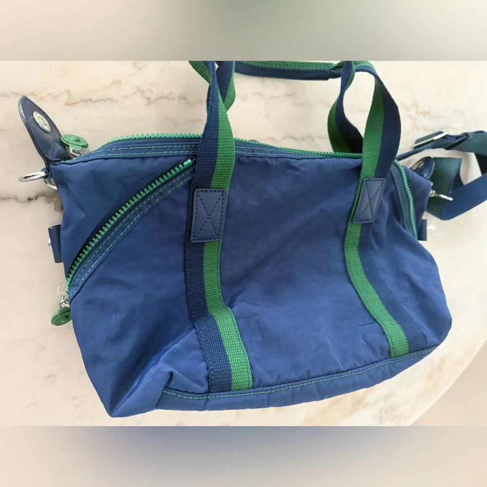 Kipling Navy and Lime Tote Bag - Picture 6 of 14